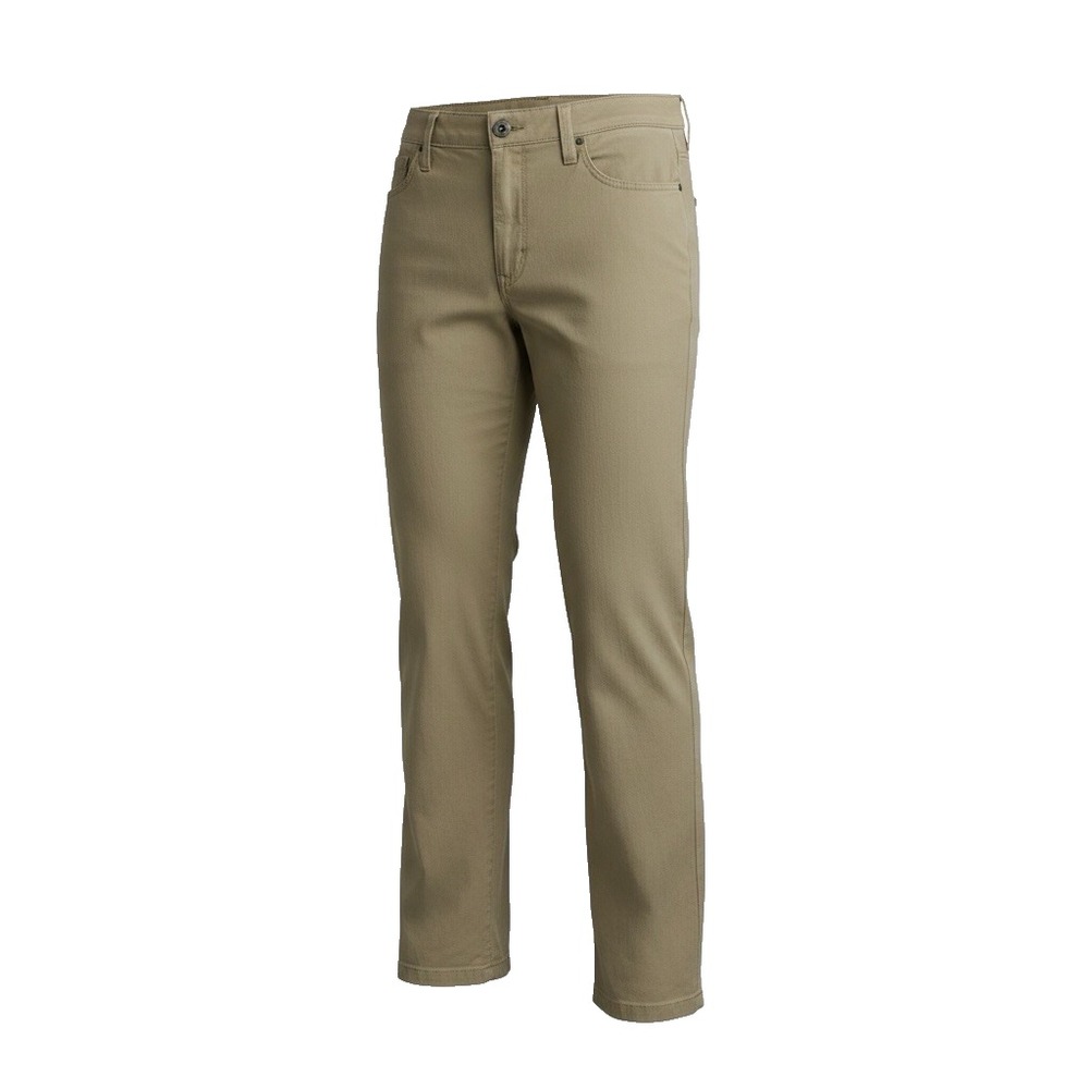 LEE Relaxed Fit Chino Pants Women Sz 8 S Petite Tan Stretch, Straight Leg
